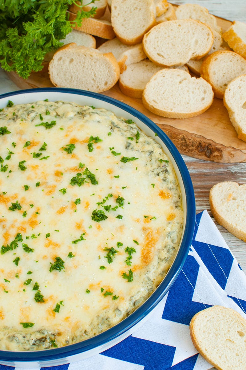 Hot Spinach Dip {slow cooker} - Dip Recipe Creations
